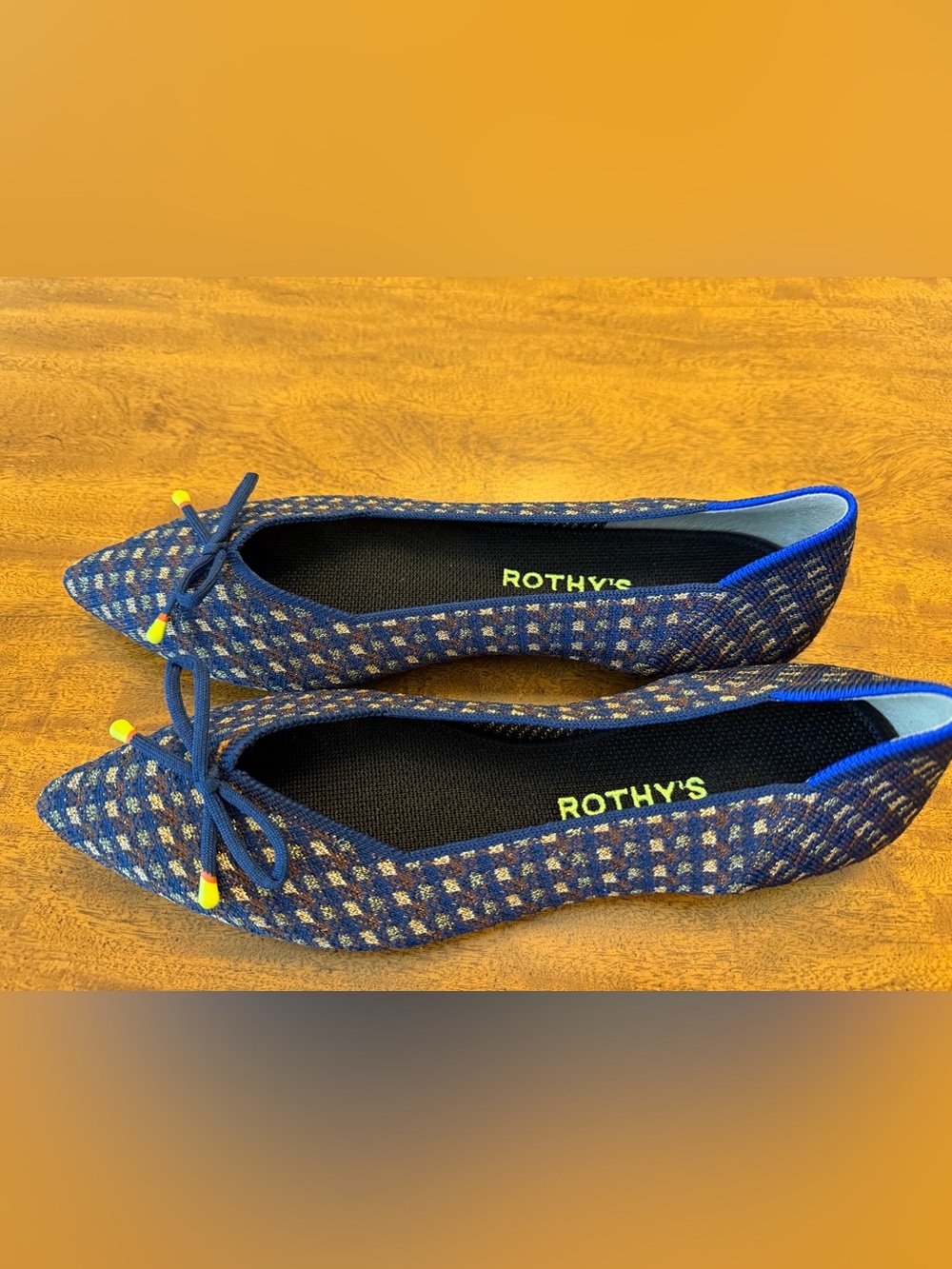 ROTHY’S Bow Point Evening Metallic Knit Fabric Ballet Flats - LIMITED EDITION - Picture 5 of 16